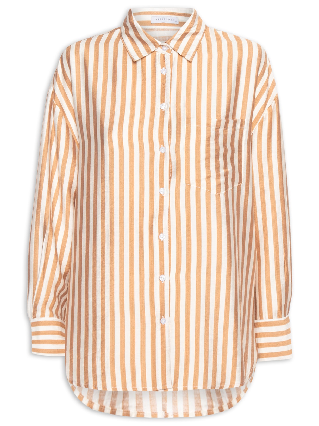 Camisa Feminina Listrada - Bege