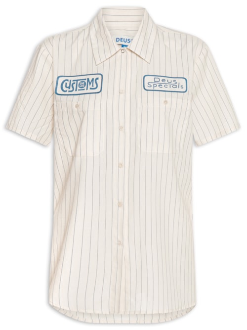 Camisa Feminina Listrada - Branco