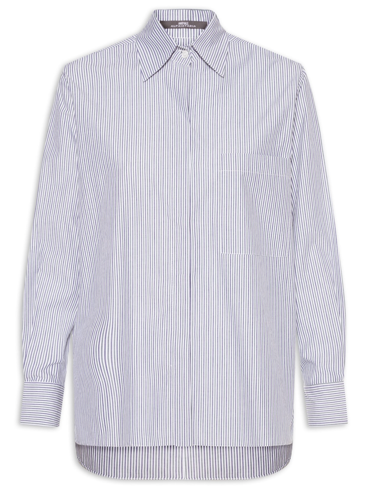 Camisa Feminina Listrada – Azul