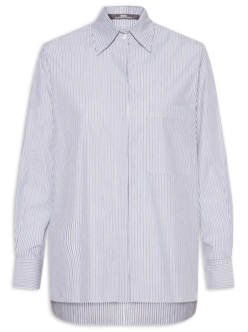 Camisa Feminina Listrada – Azul
