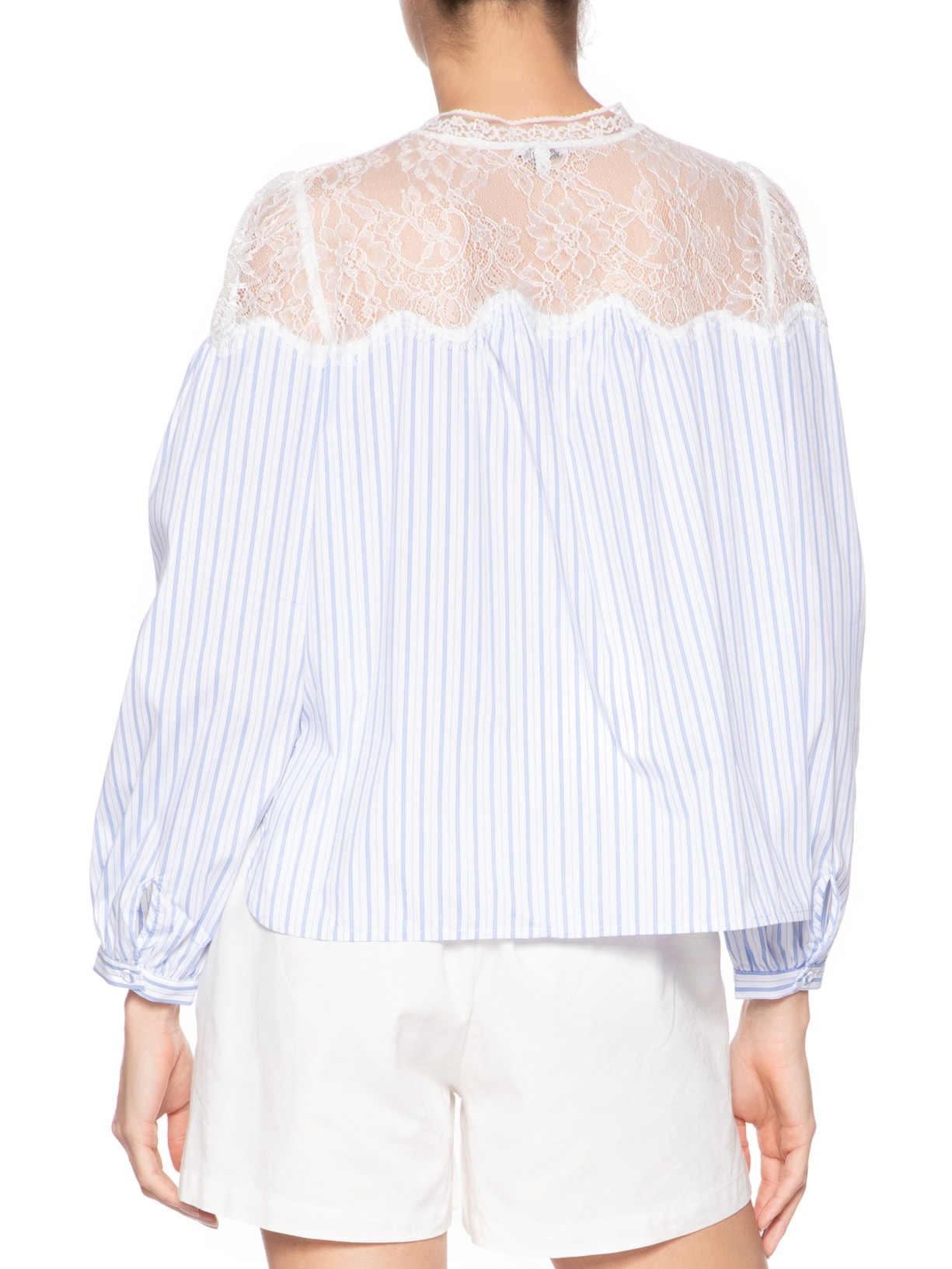 Camisa Feminina Listras Thalita Azul Le Lis