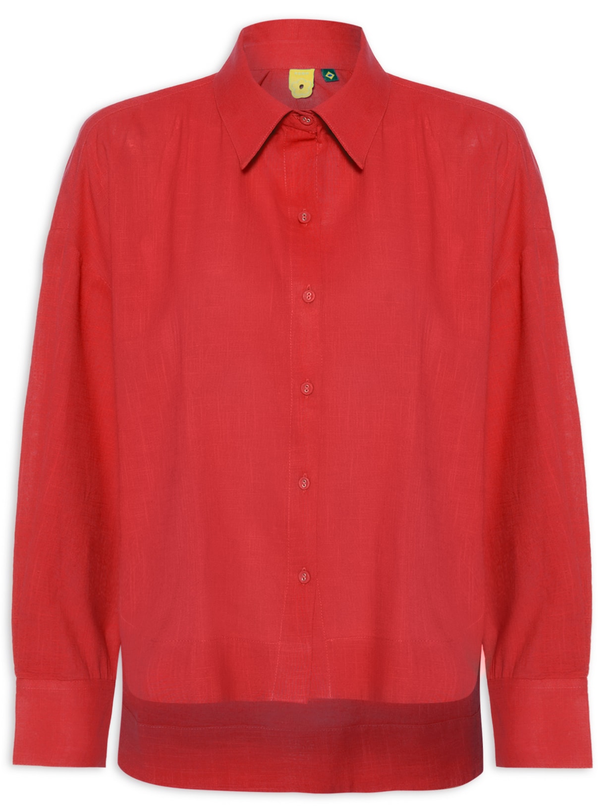 Camisa Feminina Longa - Vermelho