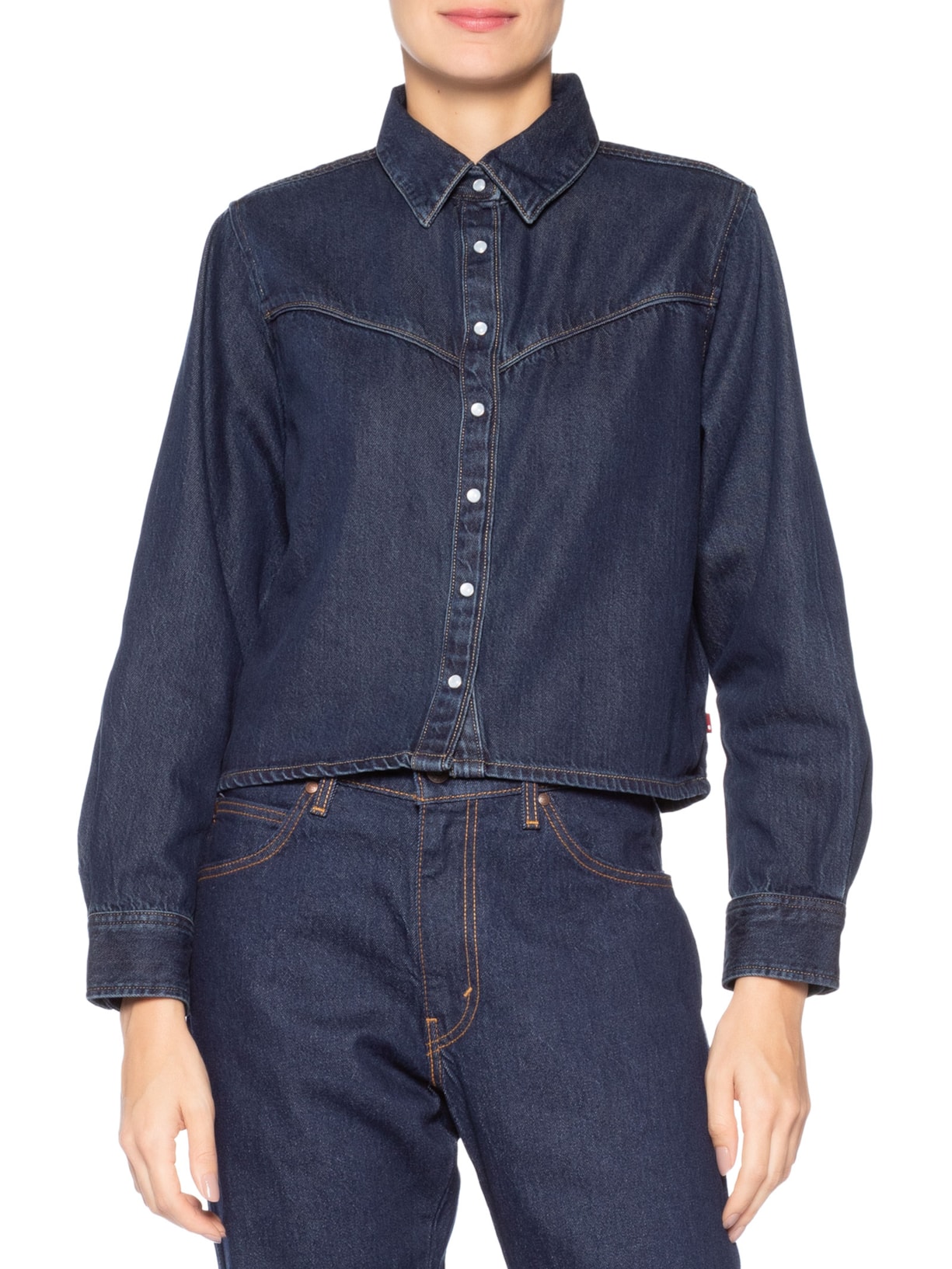 Camisa Feminina Longan Tencel Shacket Azul Levi's