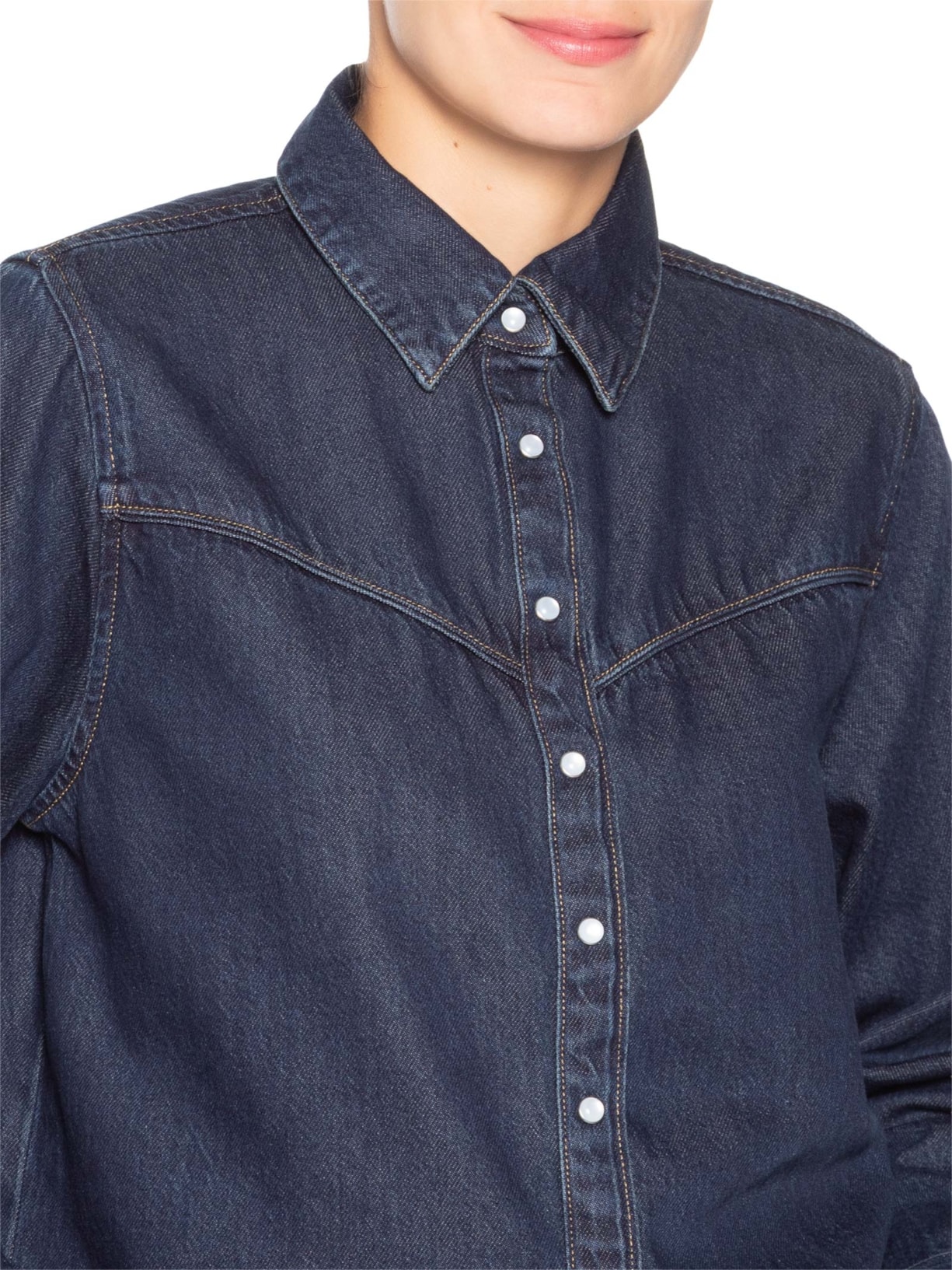 Camisa Feminina Longan Tencel Shacket Azul Levi's