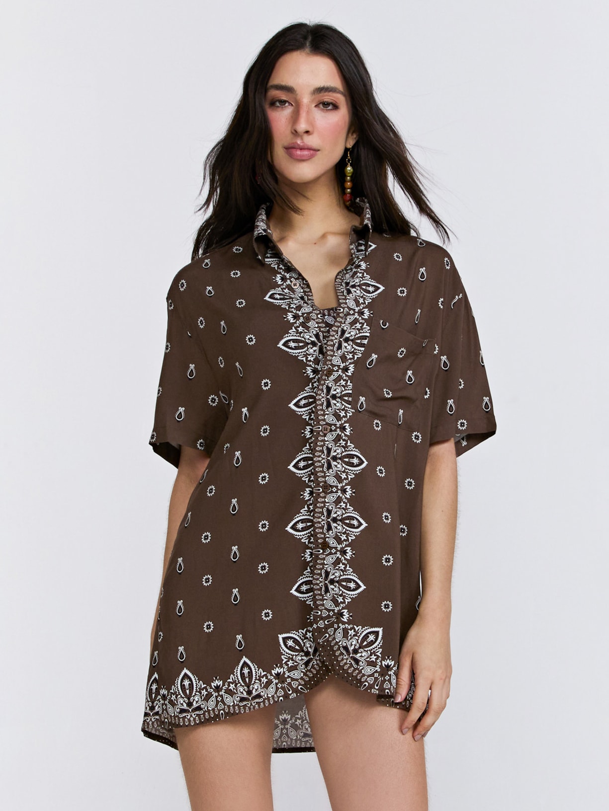Camisa Feminina Lucia – Marrom Triya