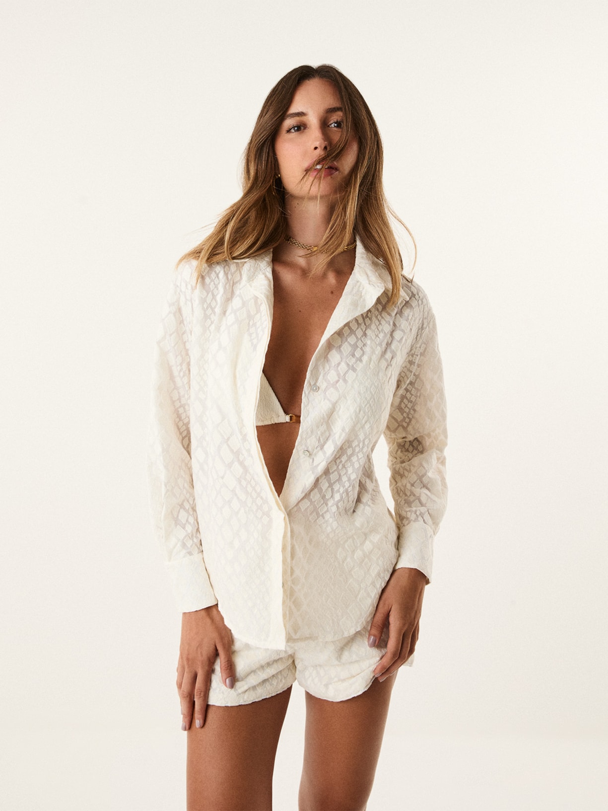 Camisa Feminina Lysa Off White Vix