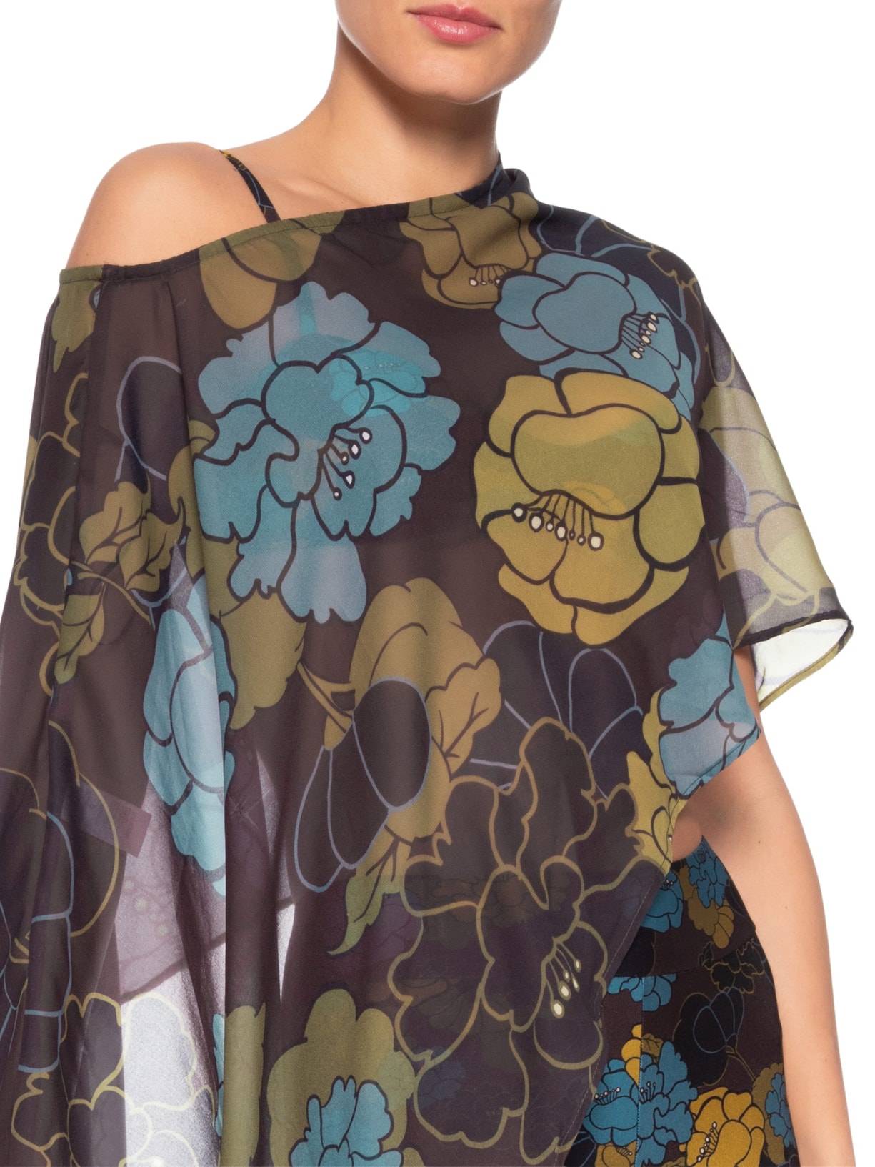 Camisa Feminina Maja Floral Bloom Azul August Swim