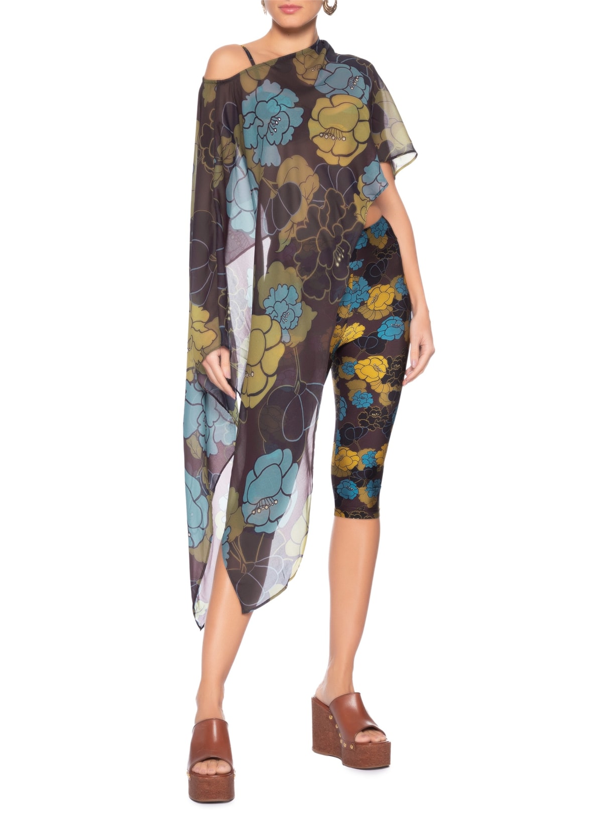 Camisa Feminina Maja Floral Bloom Azul August Swim