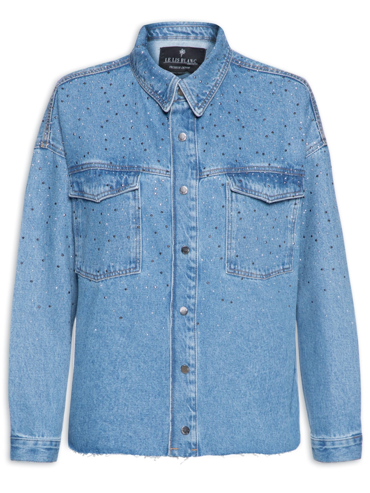 Camisa Feminina Maju Hotfix - Azul