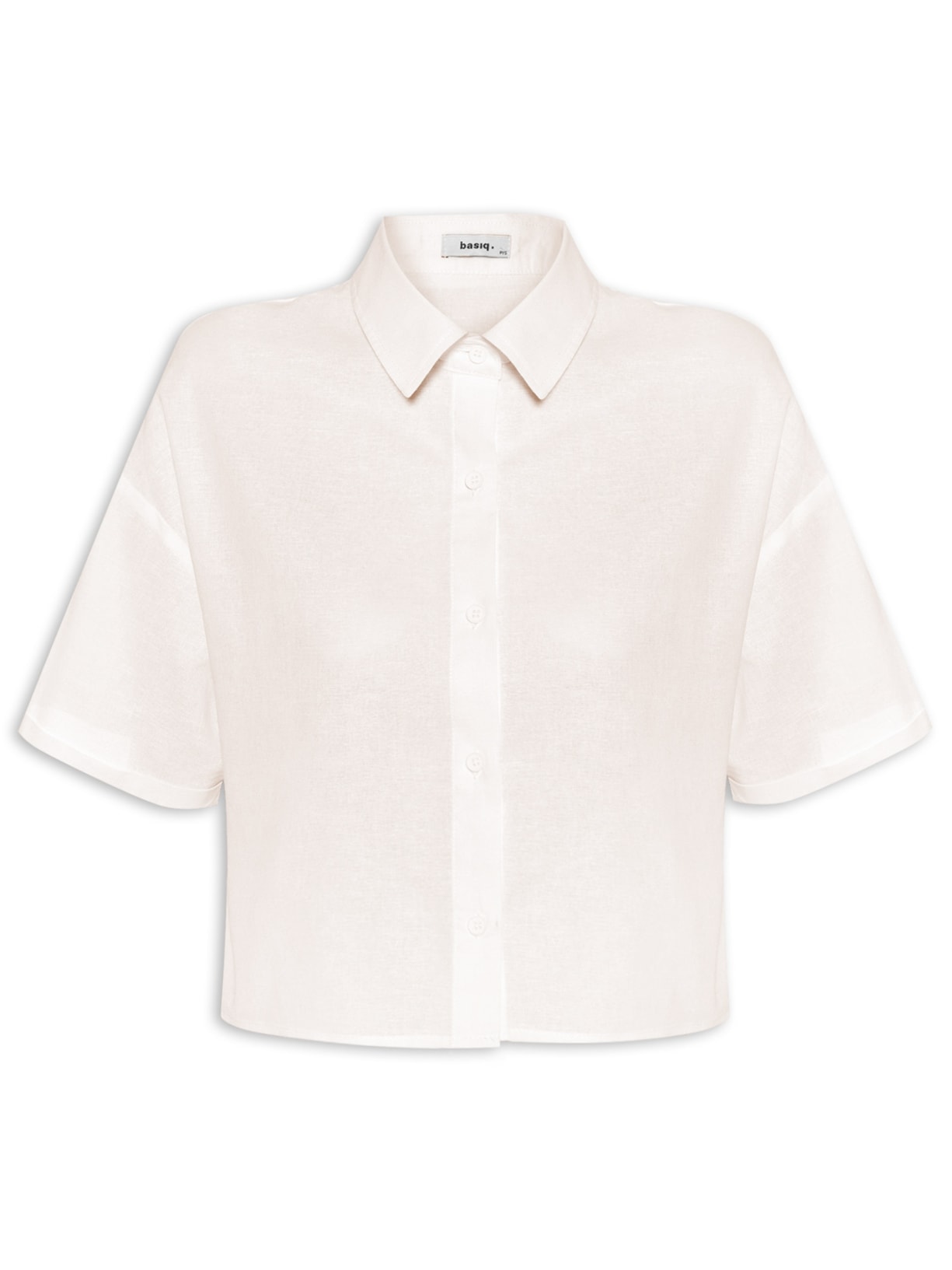 Camisa Feminina Manga Curta - Bege