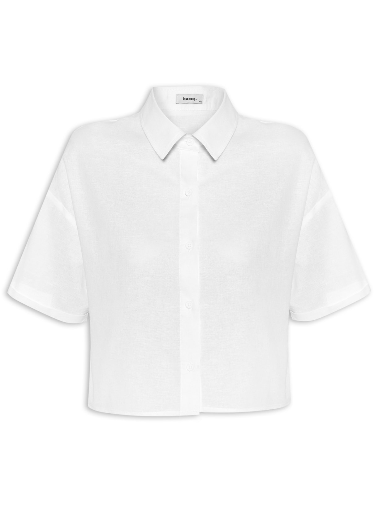 Camisa Feminina Manga Curta - Branco