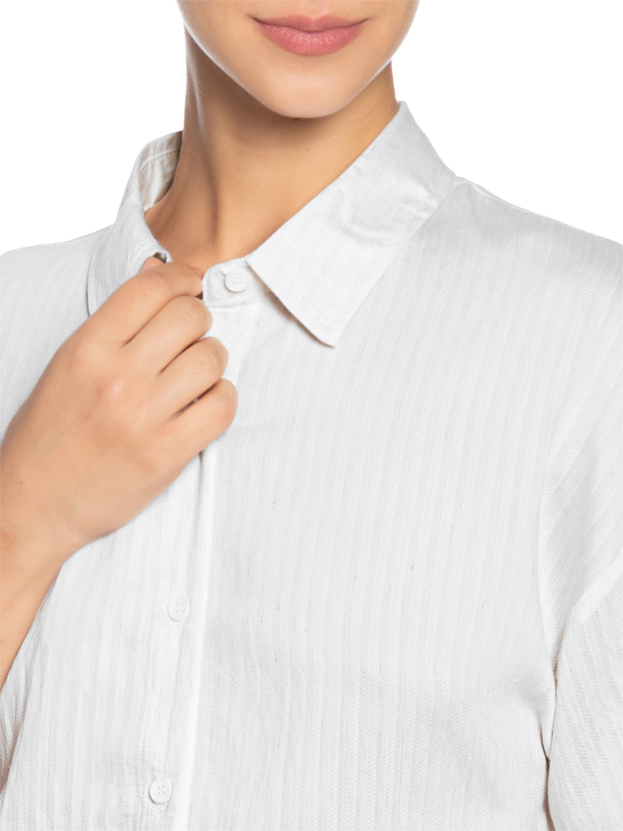 Camisa Feminina Manga Curta Branco Basiq