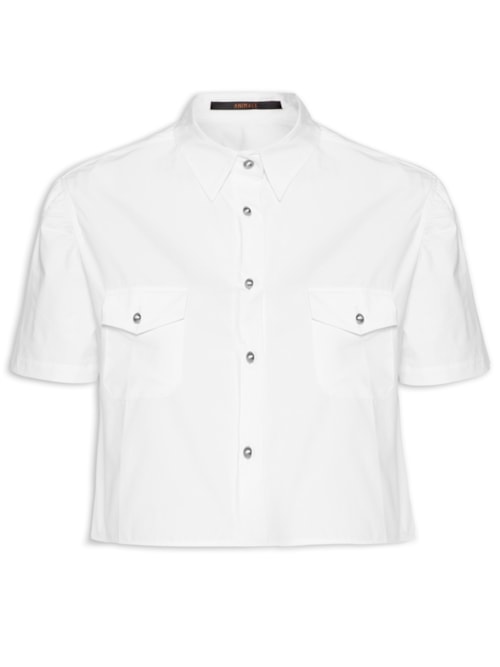 Camisa Feminina Manga Curta Mozart Paper - Branco