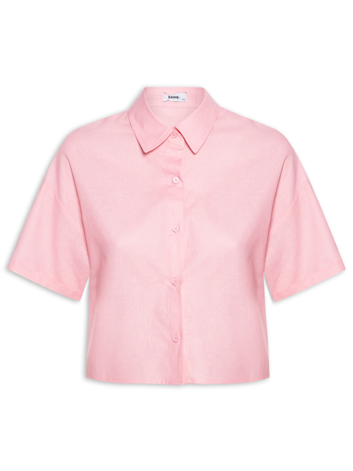 Camisa Feminina Manga Curta - Rosa