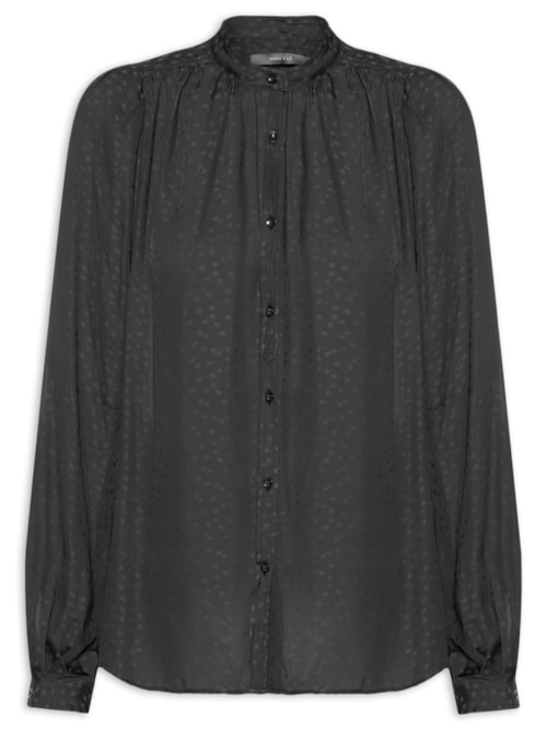 Camisa Feminina Manga Estrela - Preto
