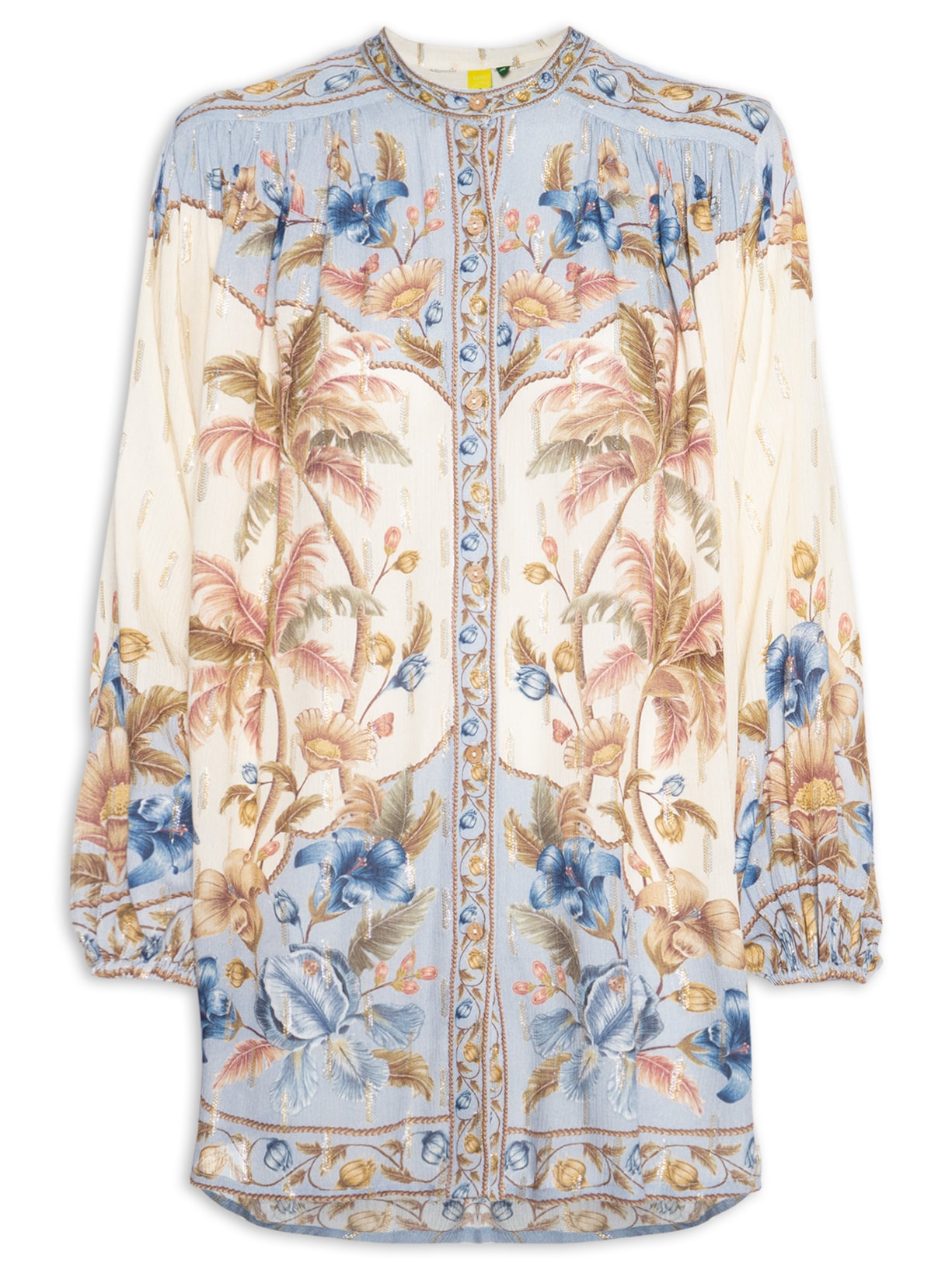 Camisa Feminina Manga Longa Albânia Azul Farm
