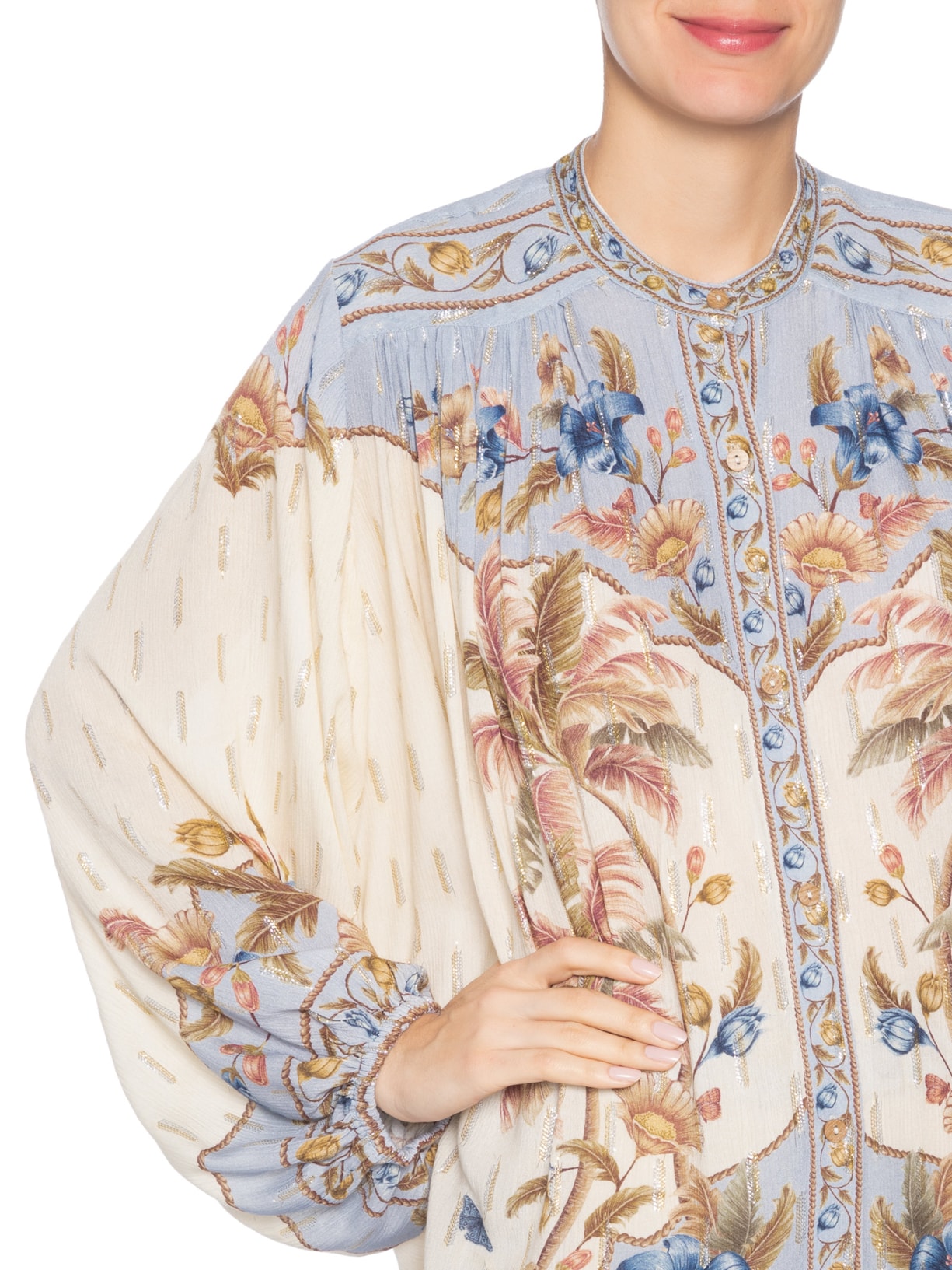 Camisa Feminina Manga Longa Albânia Azul Farm