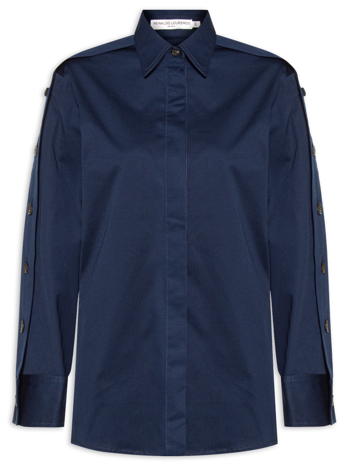 Camisa Feminina Manga Longa Convis - Azul