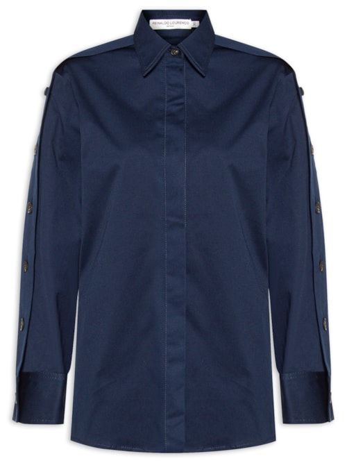 Camisa Feminina Manga Longa Convis - Azul