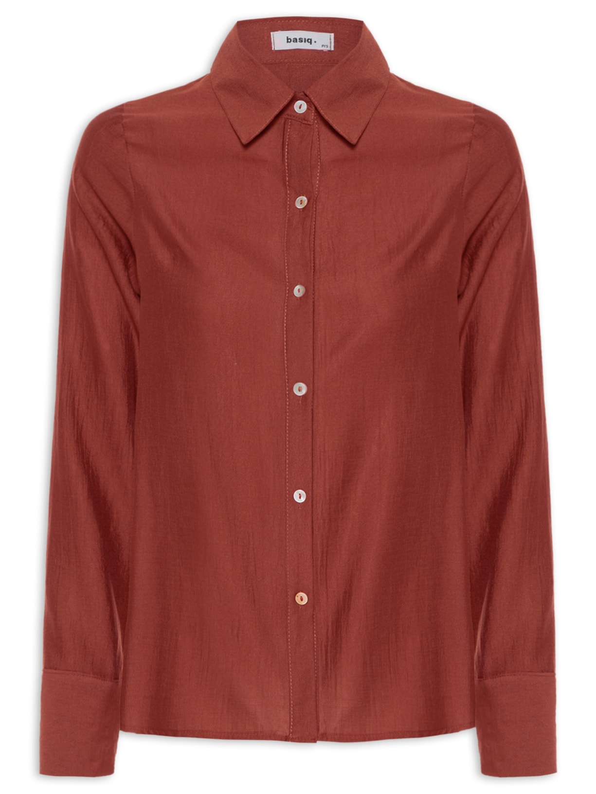 Camisa Feminina Manga Longa Justa Ao Corpo - Vinho