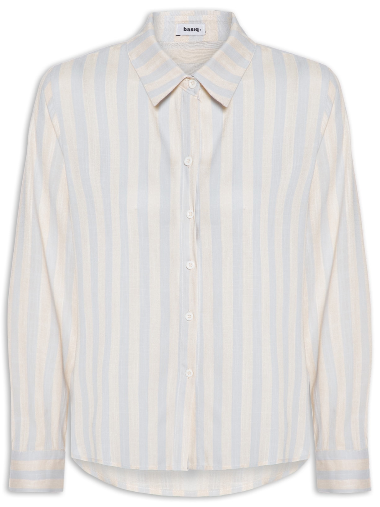 Camisa Feminina Manga Longa Listrada - Azul