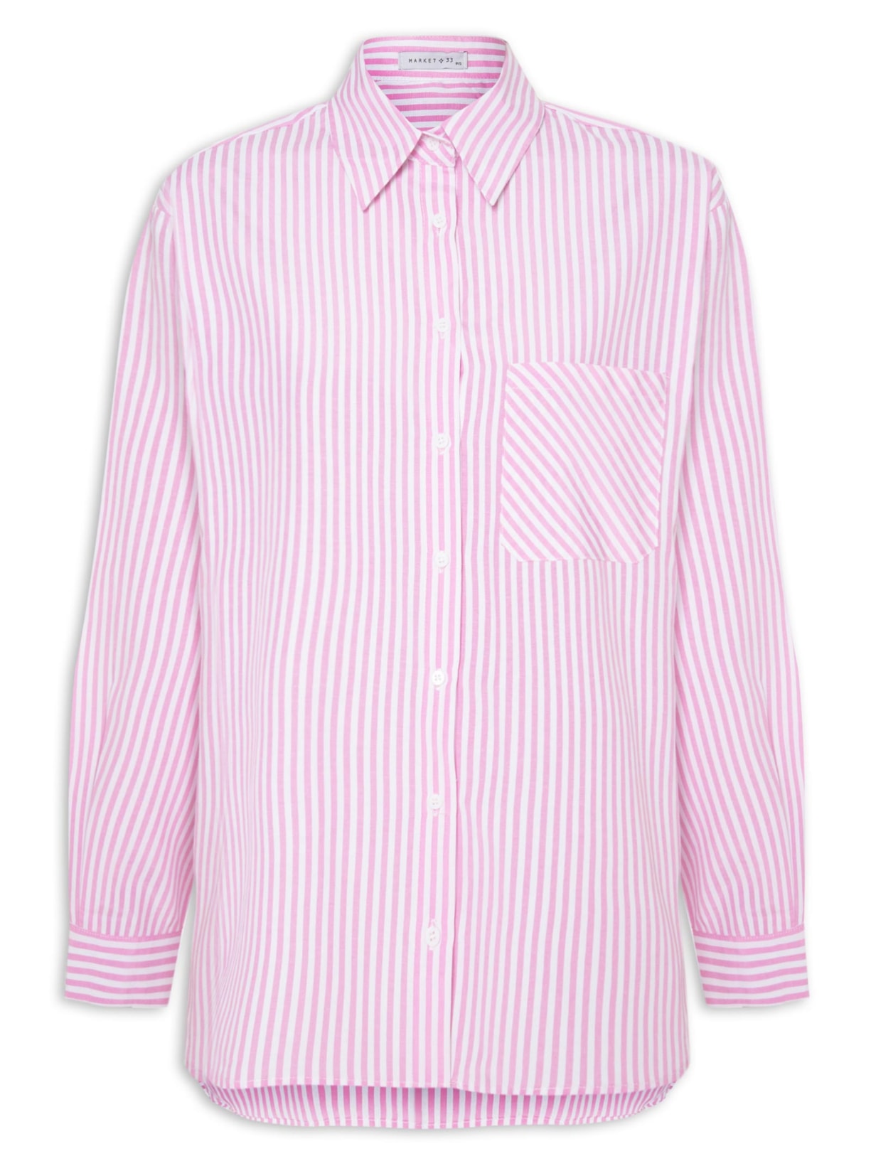 Camisa Feminina Manga Longa Listrada - Rosa