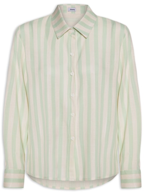 Camisa Feminina Manga Longa Listrada - Verde