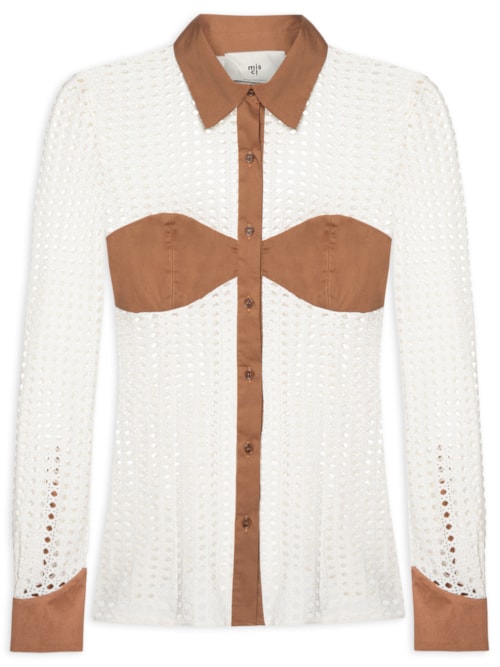 Camisa Feminina Manga Longa Lívia - Off White