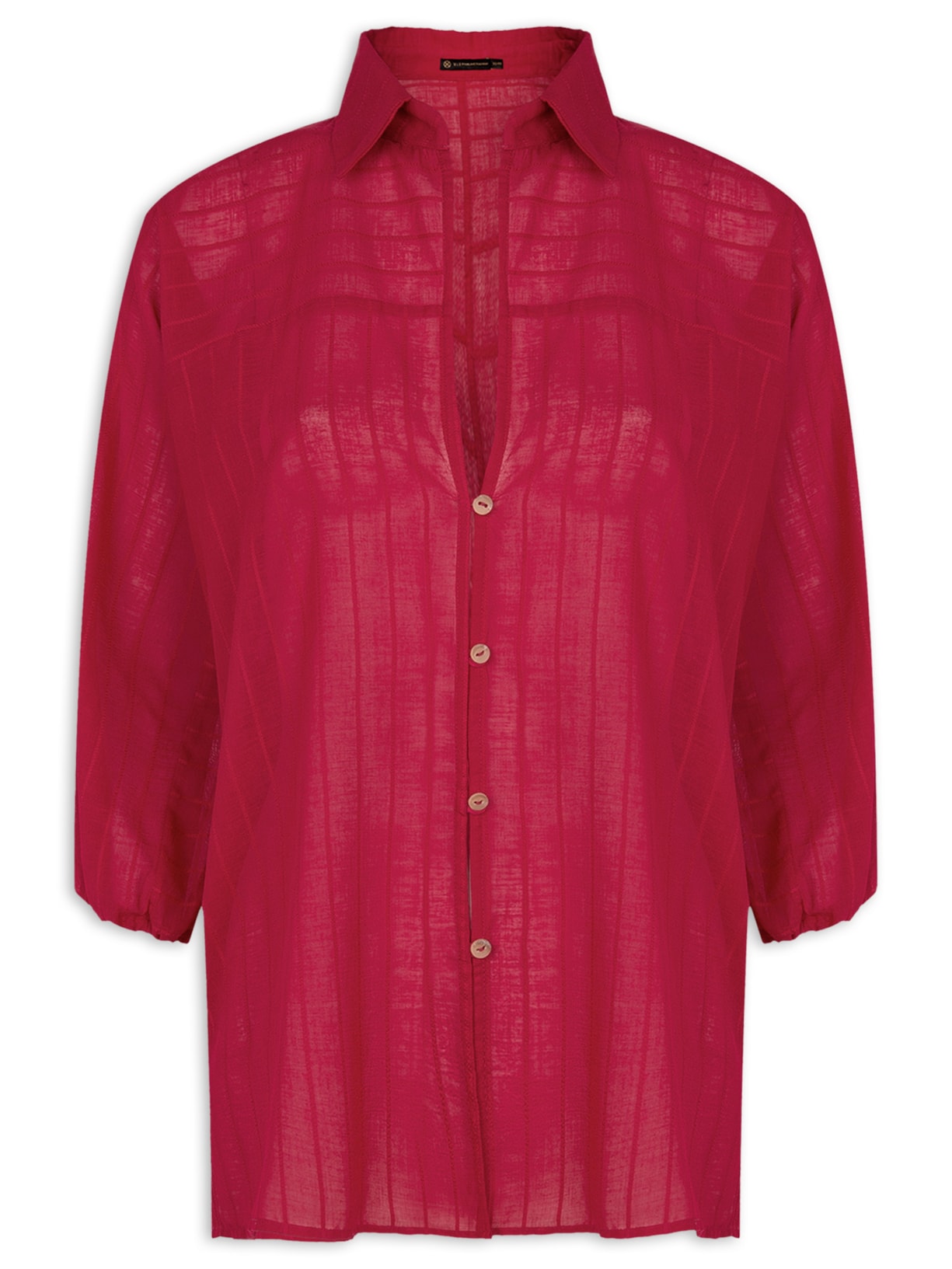 Camisa Feminina Manga Longa Moana - Vermelho