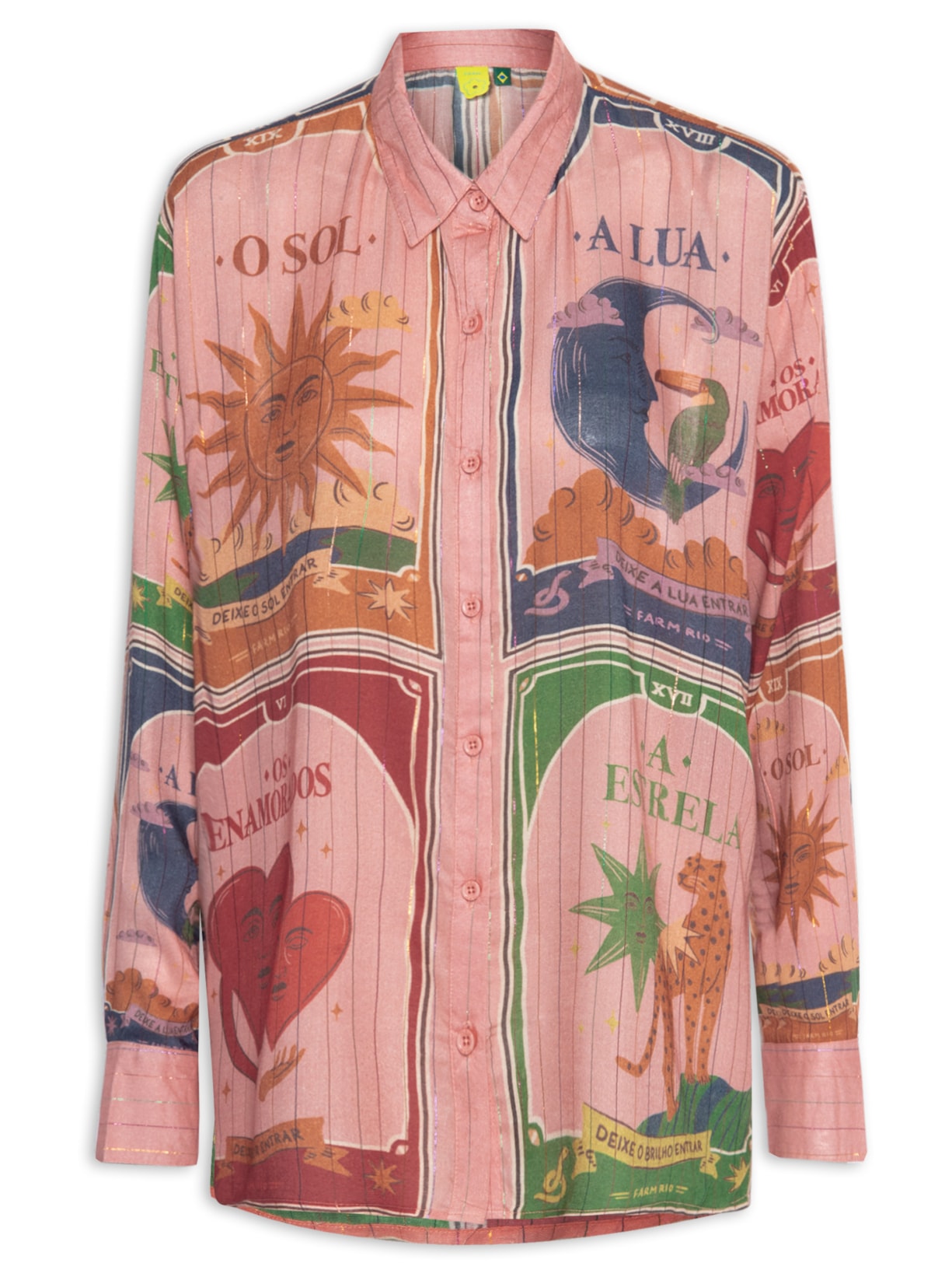 Camisa Feminina Manga Longa Patch Místico - Rosa