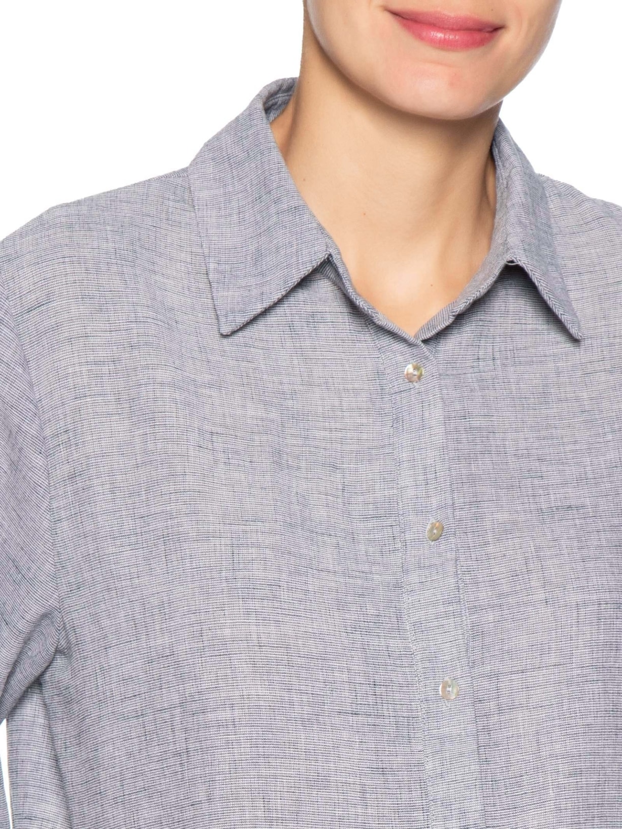 Camisa Feminina Manga Longa Preto Basiq