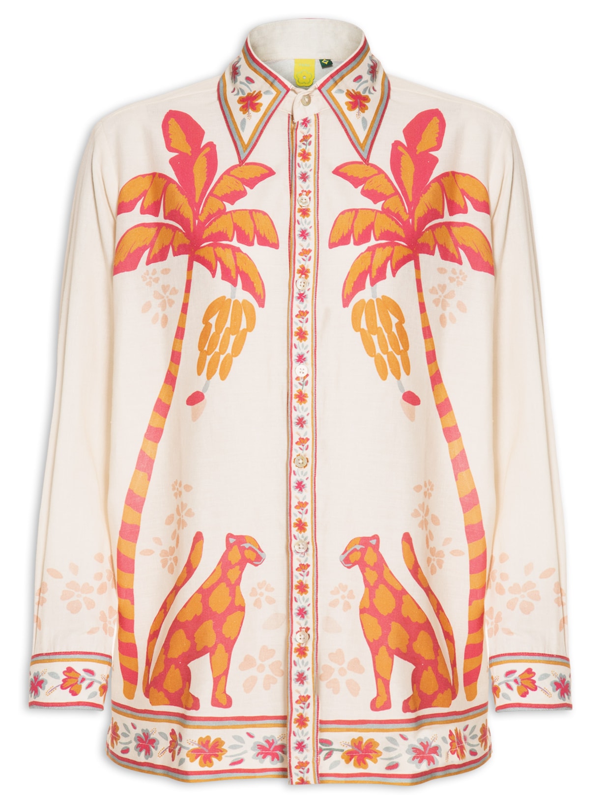 Camisa Feminina Manga Longa Solar Das Bananas - Branco