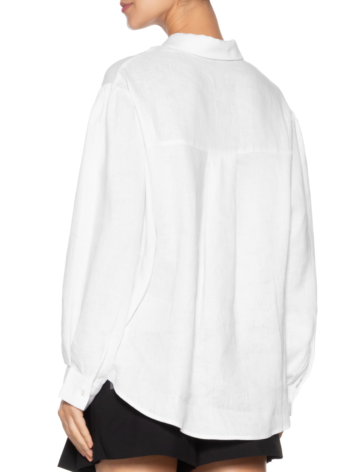 Camisa Feminina Mangas Linho Branco Farm