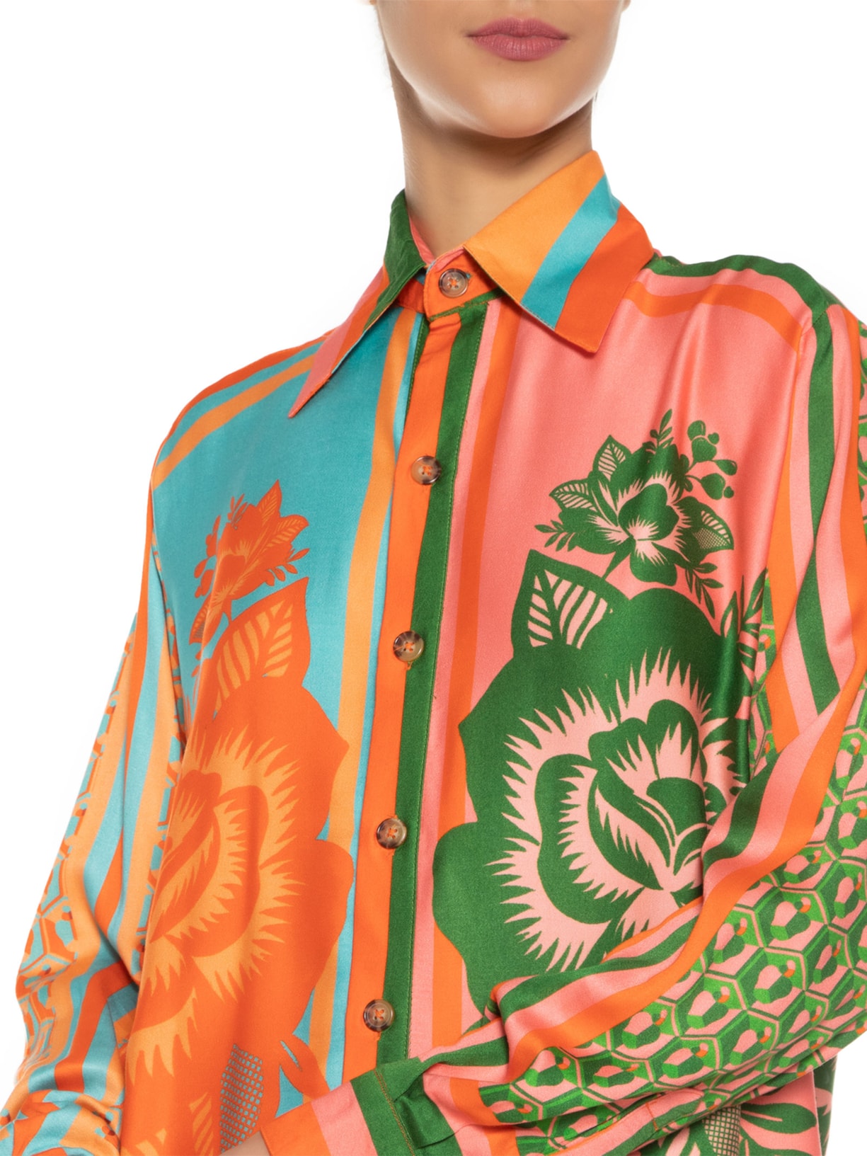 Camisa Feminina Mania De Caju Laranja Farm