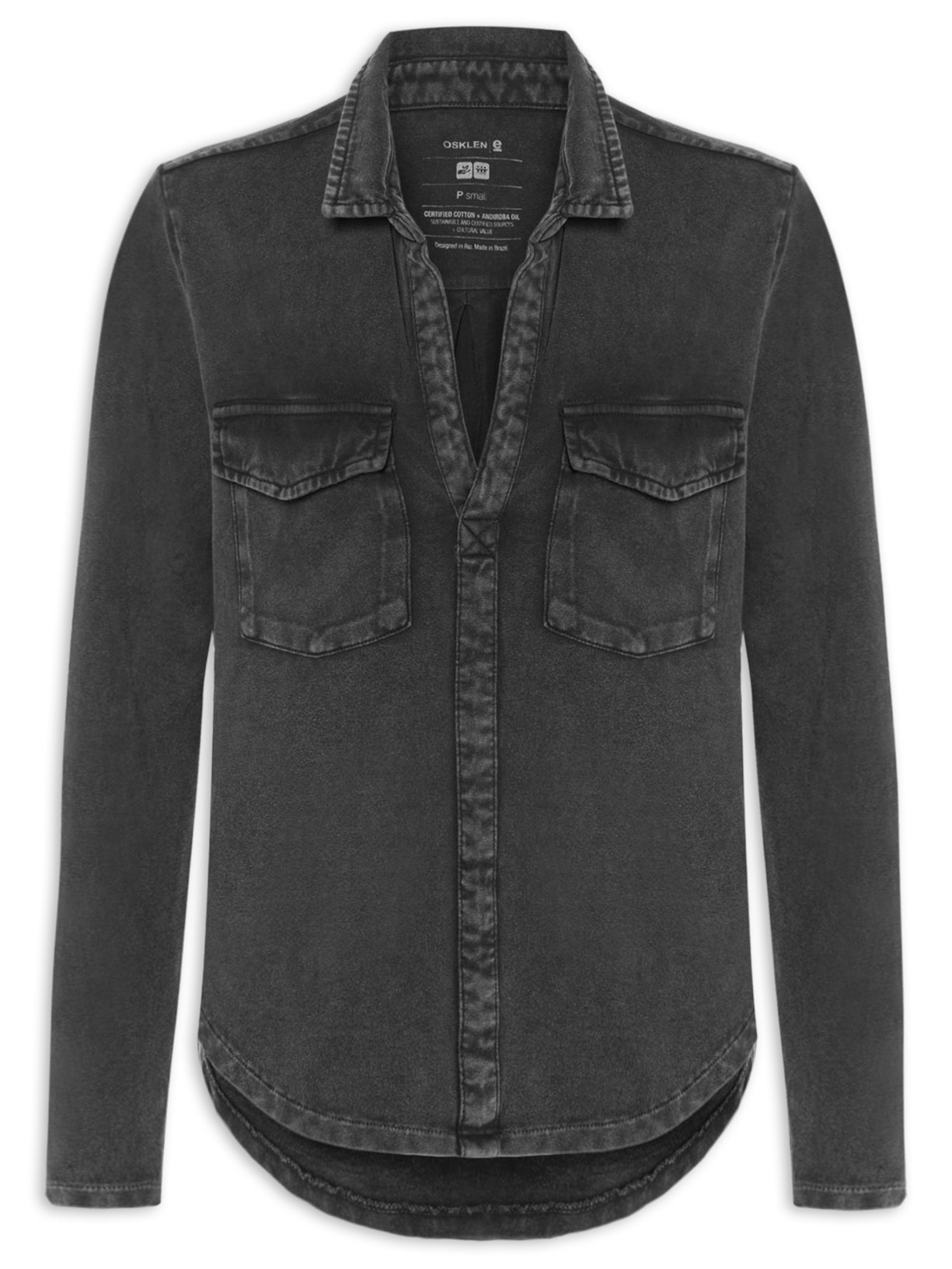 Camisa Feminina Marmorizado - Preto