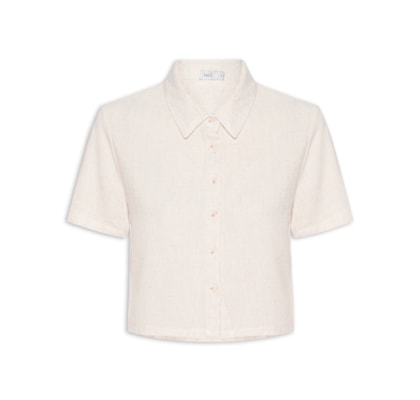 Camisa Feminina Mc Texturizada - Off White