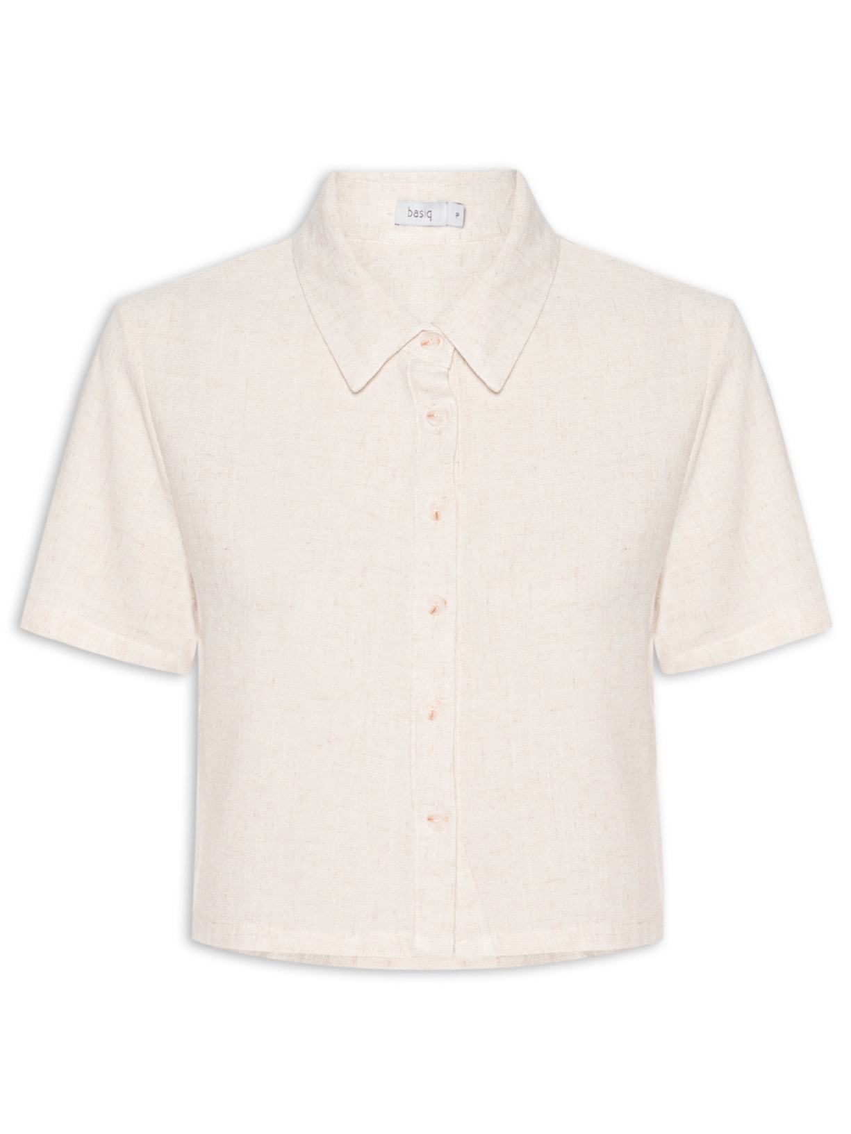 Camisa Feminina Mc Texturizada - Off White