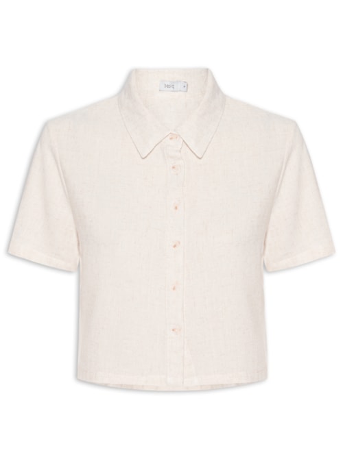 Camisa Feminina Mc Texturizada - Off White