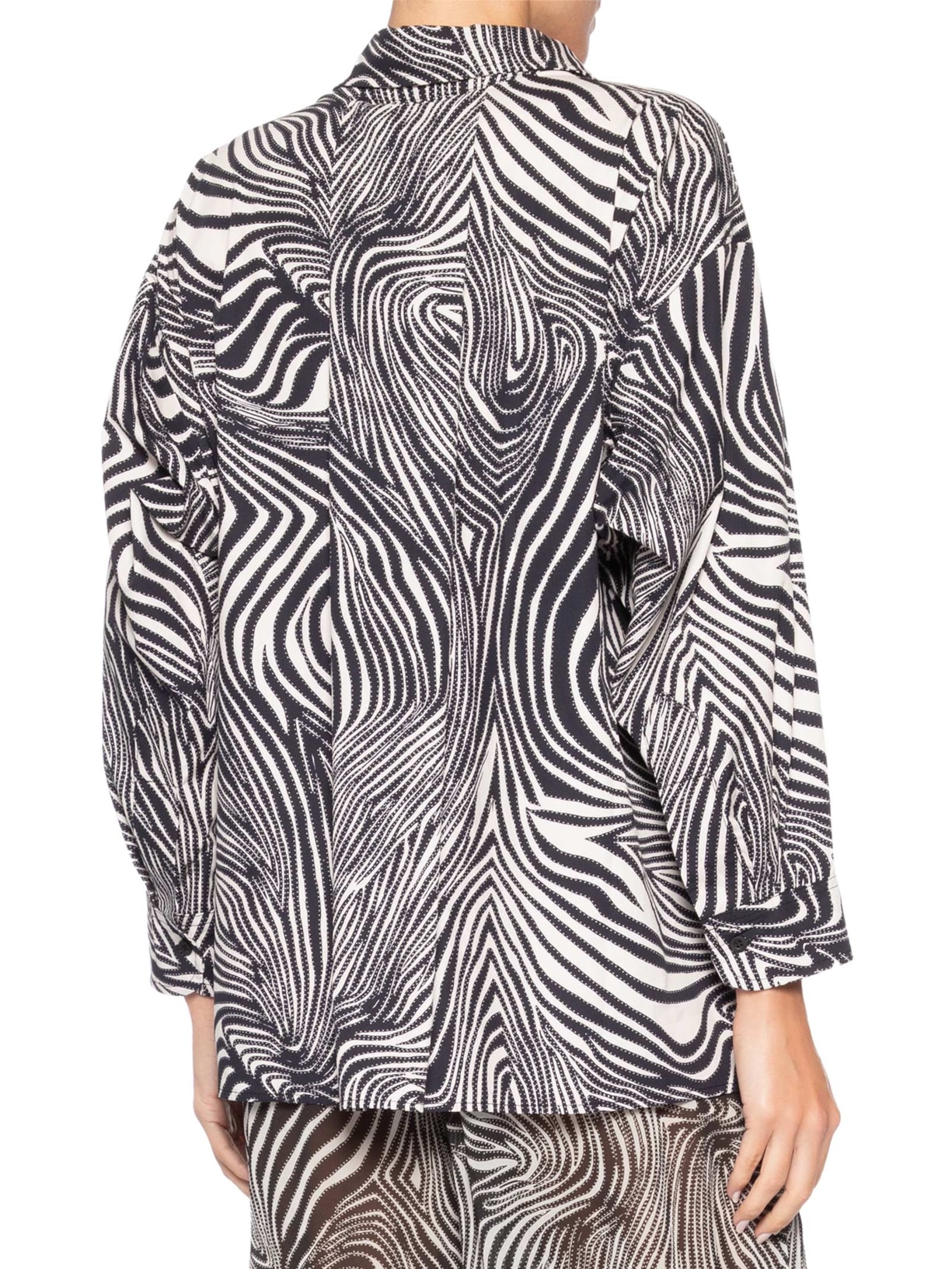 Camisa Feminina Meg Animal Print Zebra Preto August Swim
