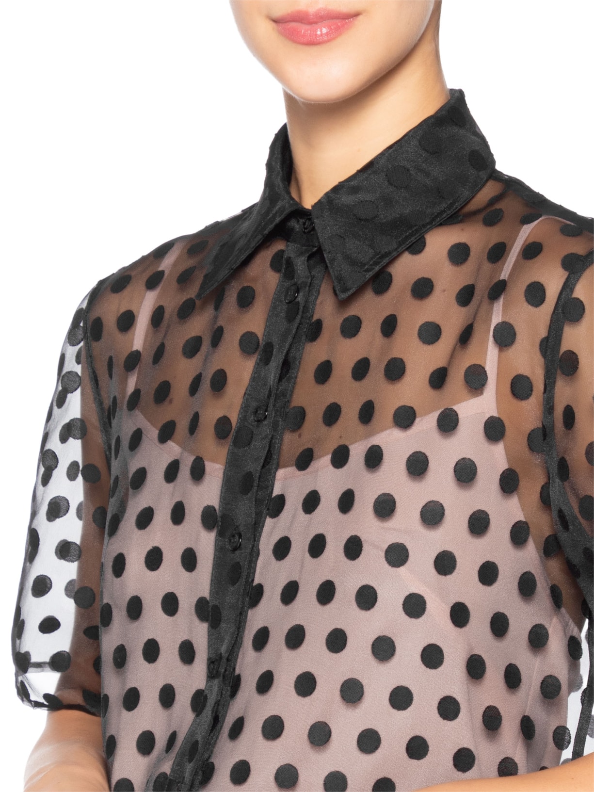 Camisa Feminina Mirella Preto Carol Bassi