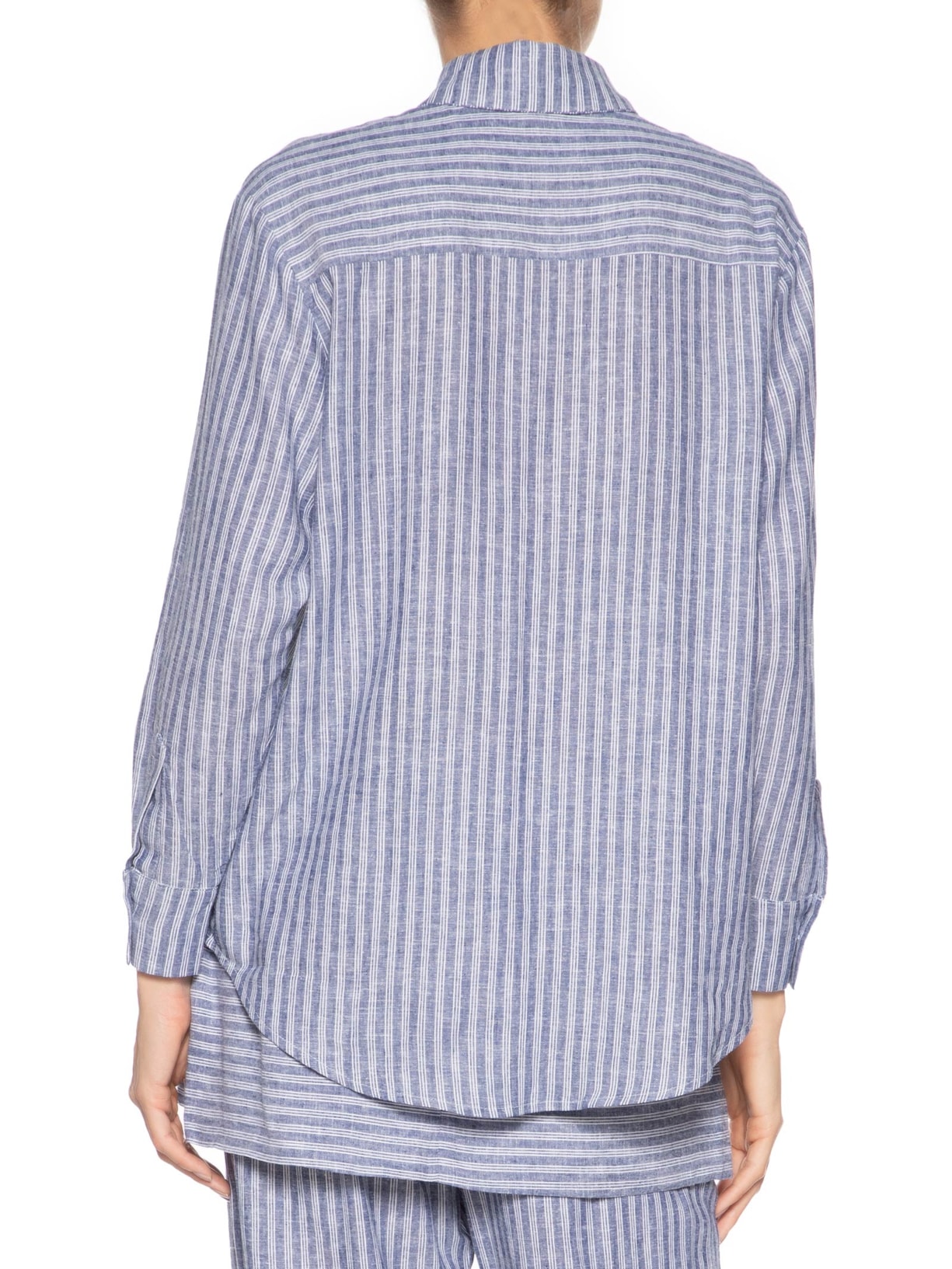 Camisa Feminina Mix De Estampas Azul Maria Filó