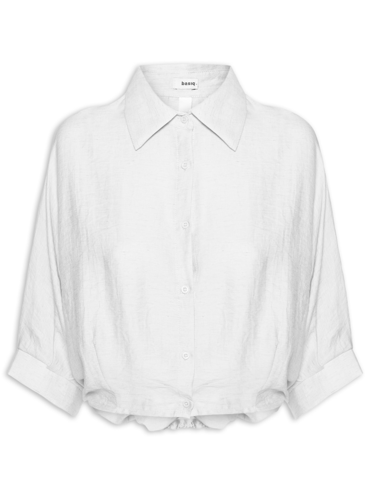 Camisa Feminina Modelagem Ampla Off White Basiq