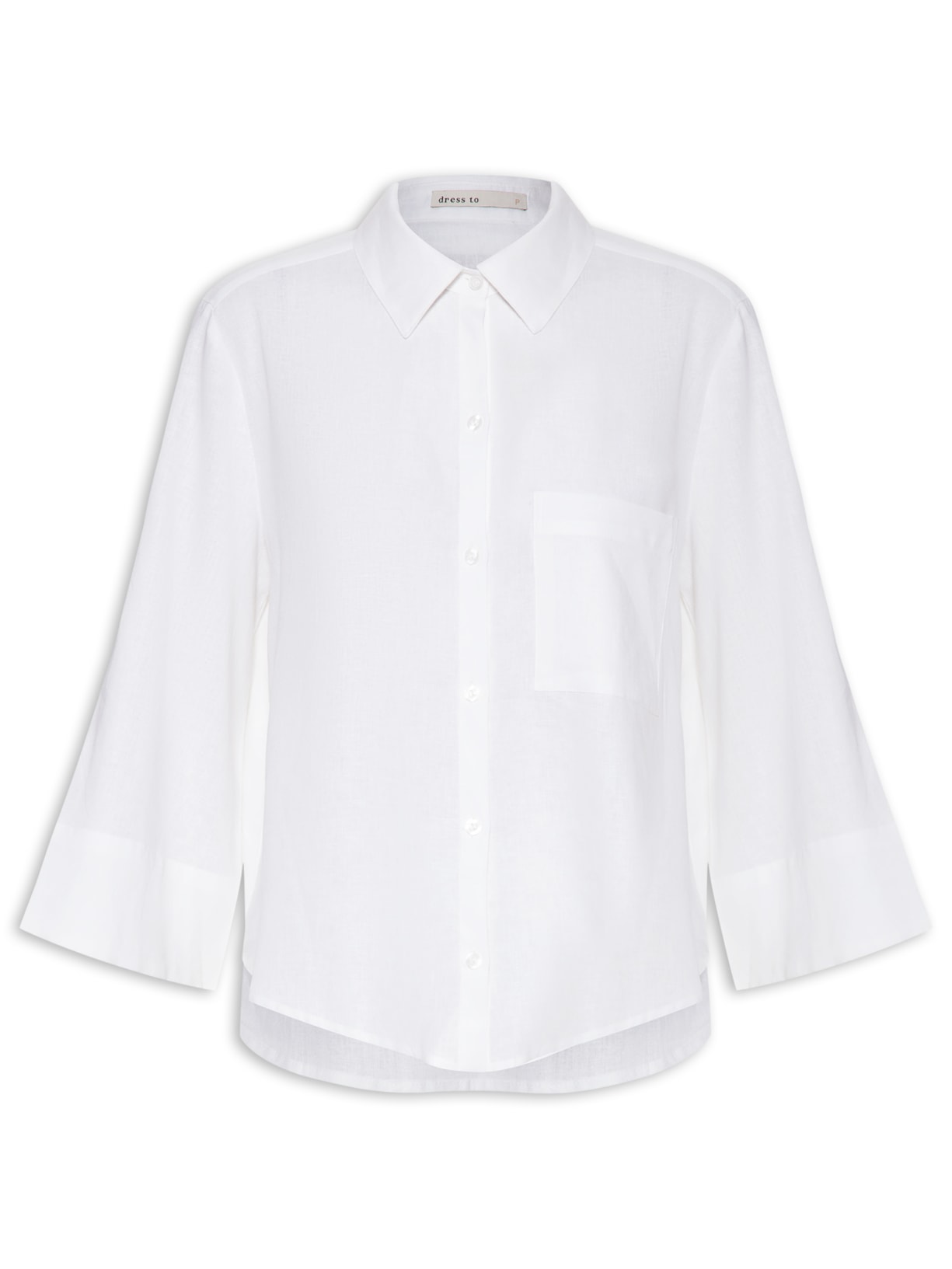 Camisa Feminina Moderna Off White Dress To