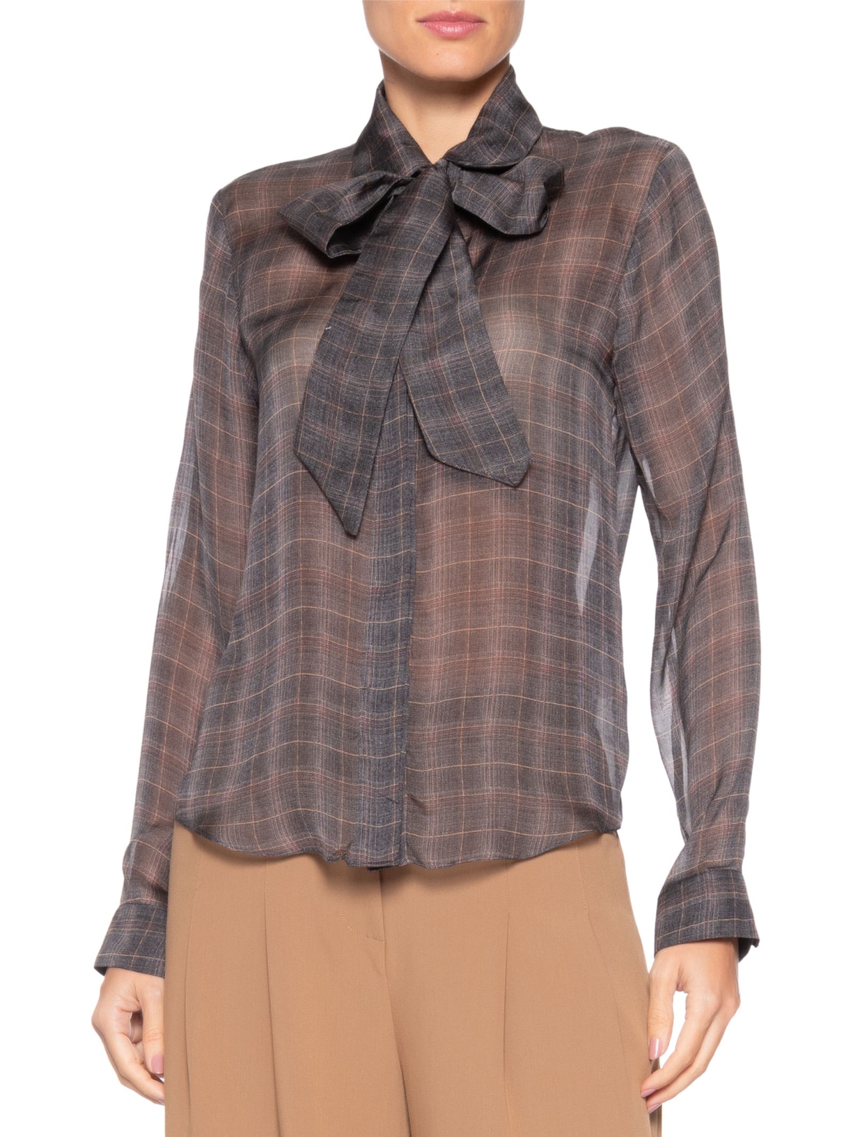 Camisa Feminina Mous X Cinza Andrea Bogosian