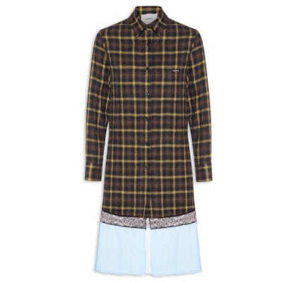 Camisa Feminina Multi Layer Shirt Dress - Marrom