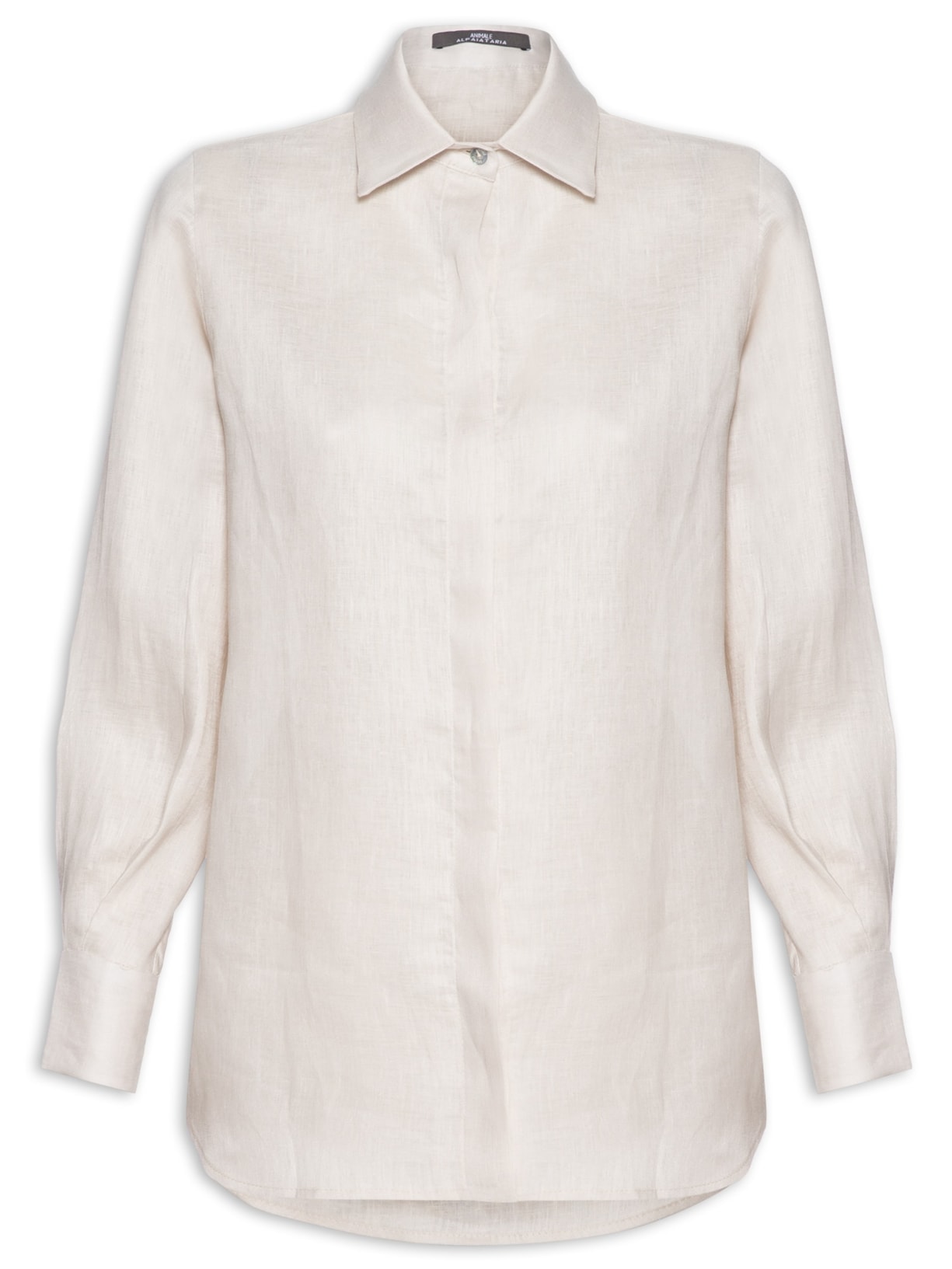 Camisa Feminina Natural Cambraia Puro Linho - Bege