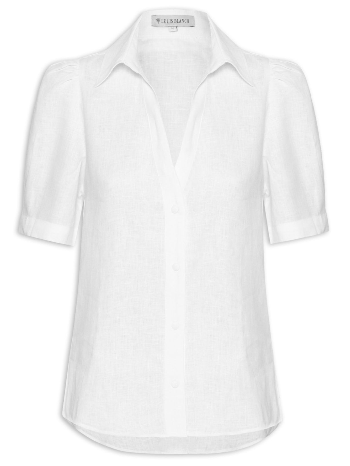 Camisa Feminina New Beck Manga Curta - Branco