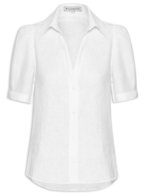 Camisa Feminina New Beck Manga Curta - Branco