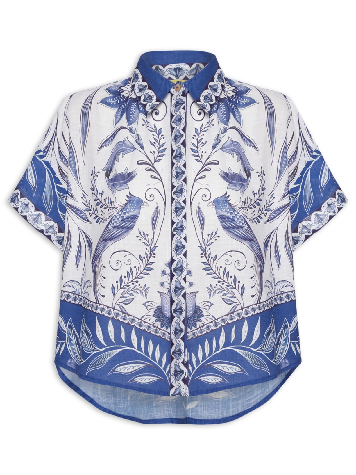 Camisa Feminina Nina Branco Farm Praia