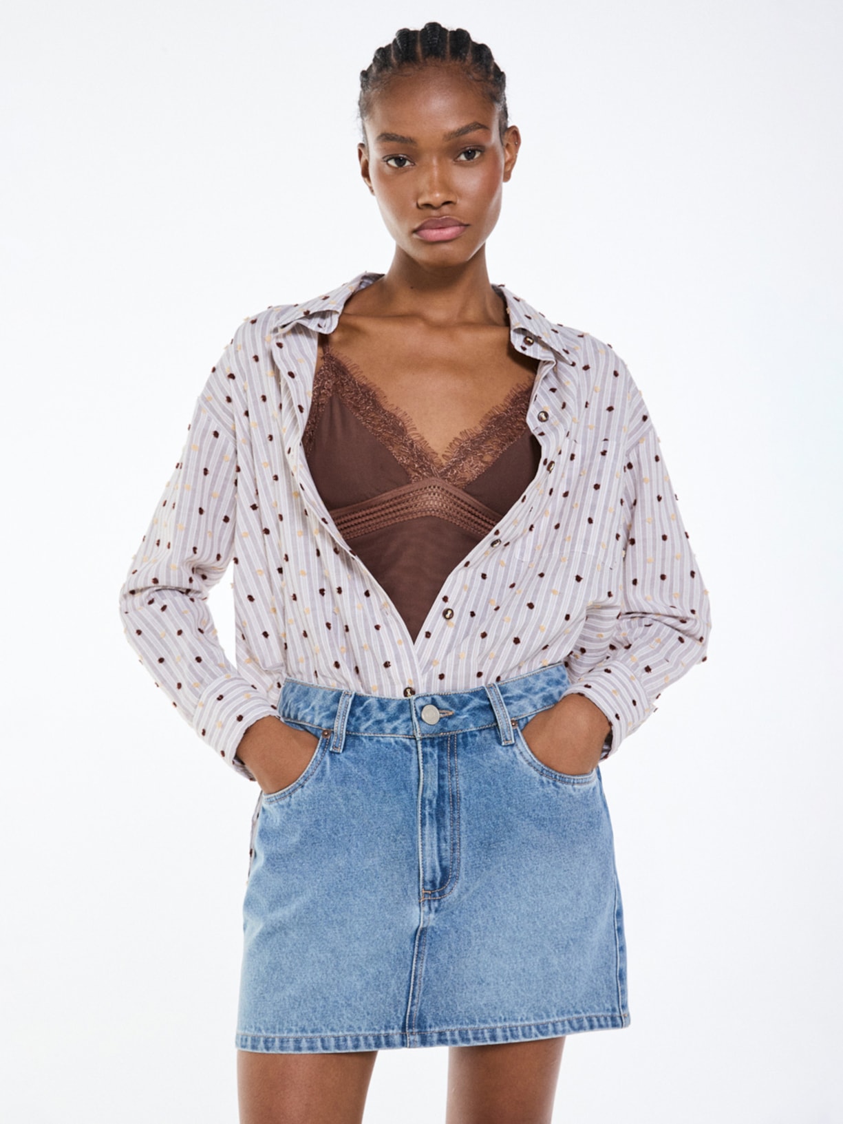 Camisa Feminina Nuts I26 Cinza Mixed